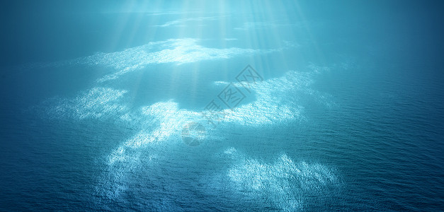 蓝色热带海面有波浪和图片