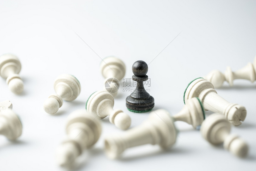 象棋数字商业概念战略领导团队和成功图片