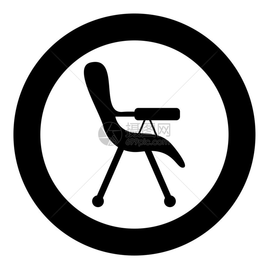 黑色椅子矢量图标图片