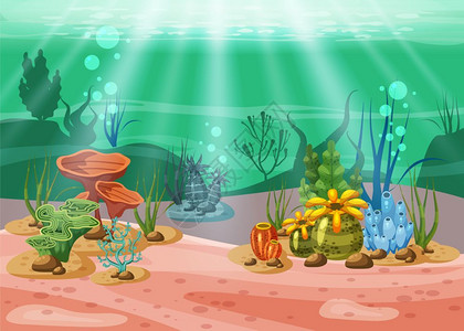 海底水族馆海底世界插画插画