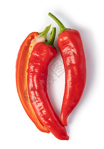 红辣椒白背景的红辣椒图片
