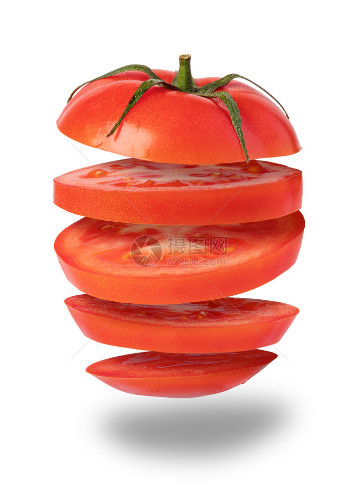 白背景孤立的红苹果白背景的西红柿图片
