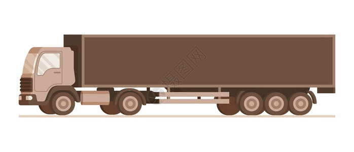 中铁快运运输卡车的侧面视图储存快运设备图插画