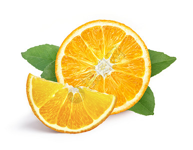 白底孤立的橙色水果图片