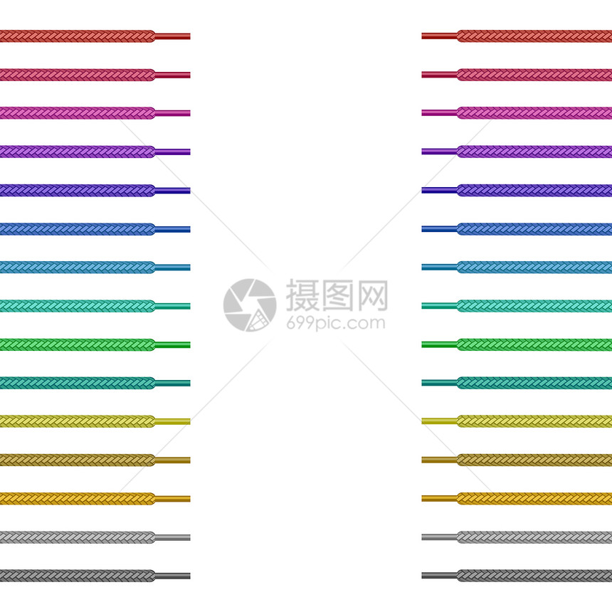 白色背景上的有鞋带图片