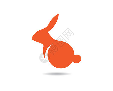动物图标兔子牛RabbitLogo模板矢量图标插设计背景