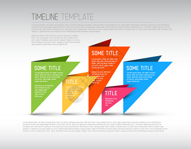 配三角形的矢量色彩Inflog时间表报告模板图片
