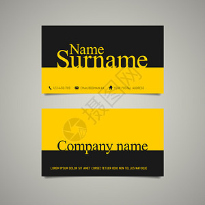 使用强调名称和姓氏的现代简易商务卡模板背景图片