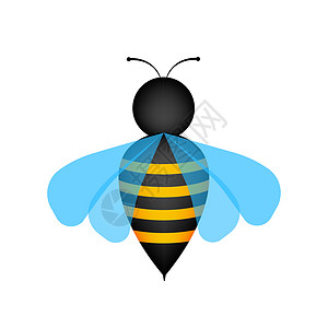 蜜蜂飞白背景的图标昆虫背景图片