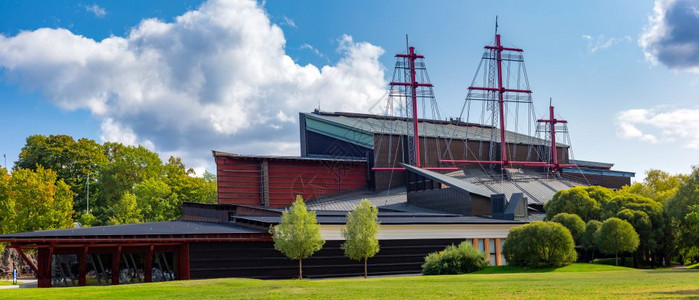 滨田英明海洋瓦萨博物馆是斯堪的纳维亚瑞典斯德哥尔摩Djurgarden岛斯堪的纳维亚和瑞典斯德哥尔摩的Vasa博物馆背景