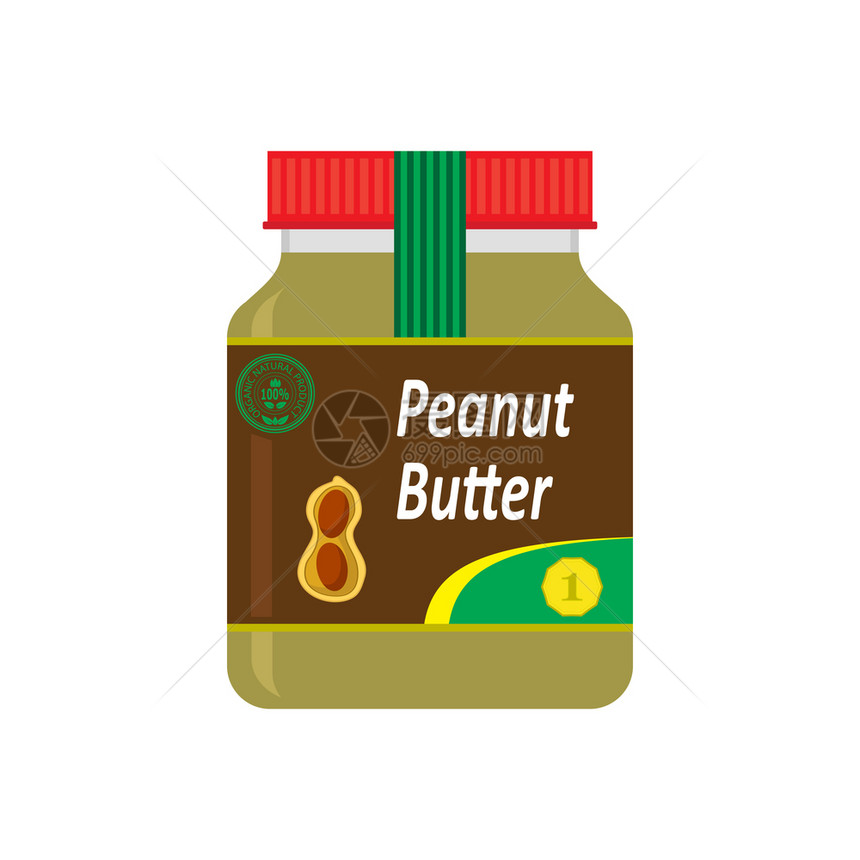 白背景上孤立的美味花生黄油扩张Nut种子与玻璃盒的甜点ProteinOilyCream美味的花生酱扩张Nut种子Cream图片
