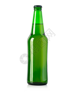 绿色啤酒瓶白隔着绿色啤酒瓶有剪切路径图片