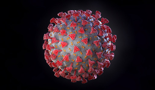 科罗纳病毒说明,剪切路径包括3D插图,一种呼吸道的病原体。图片
