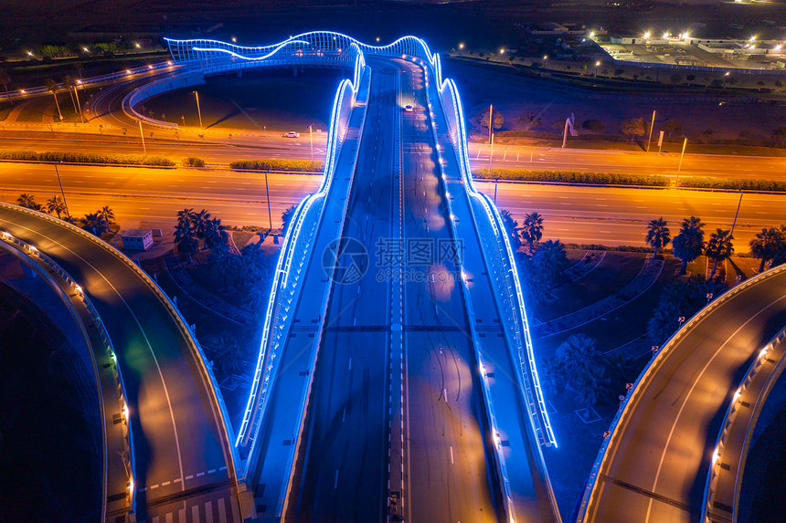 迪拜高速公路空中美景图片