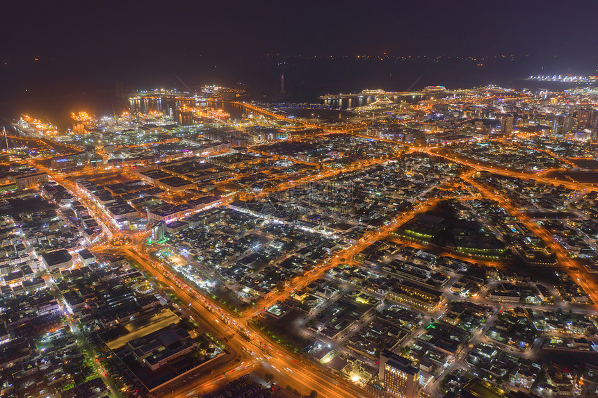 迪拜市中心空中美景图片