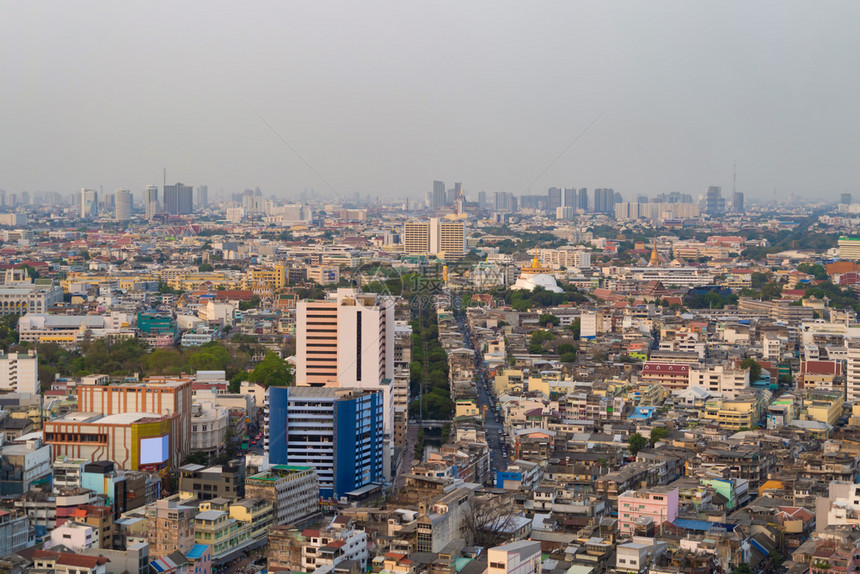 泰国曼谷市中心空中景象图片