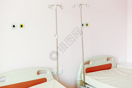 现代医院清洁和现代医院的床位空病房内部图片