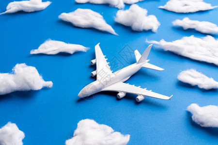 白色的飞机模型图片