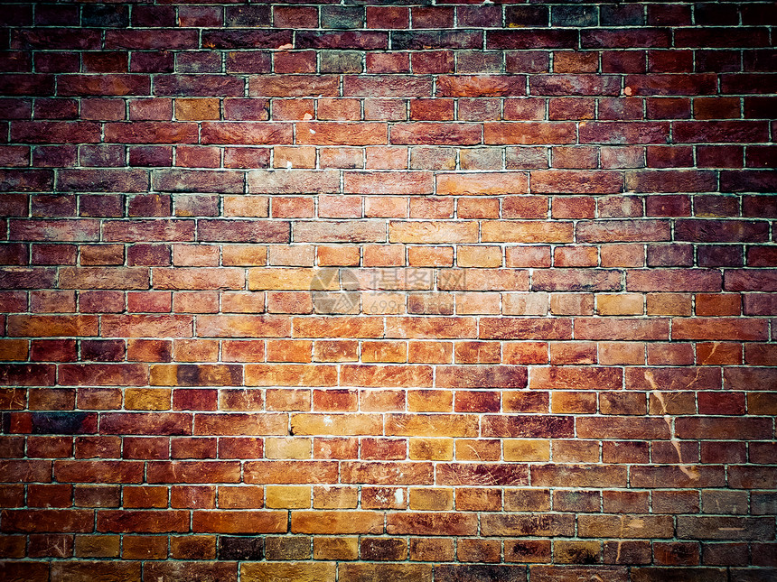 深棕色和红旧砖墙背景图像图片