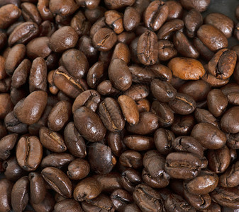 近画面中的棕咖啡豆背景图片