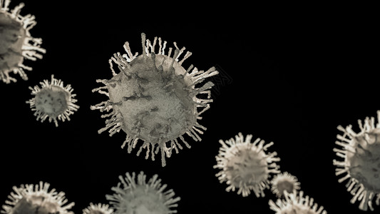 19亚洲流感染的爆发在医学概念上是全世界流行病的危险关闭显微镜细胞病毒高清图片素材