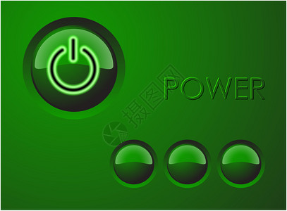 绿色能源按钮图片