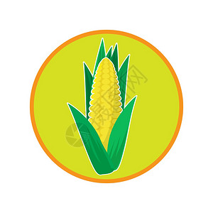 新鲜黄玉米图标天然蔬菜种子玉米木制设计黄金椰子耳朵图片