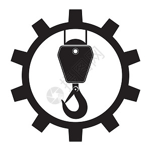 工业钩形图白色背景孤立的工业钩形图建筑起重机旧和钢绳旧起重机和钢绳背景图片