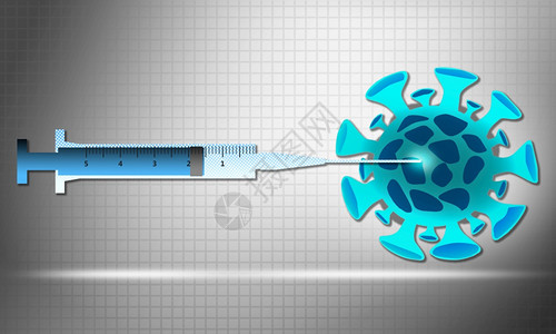 3D感染疫苗概念图片