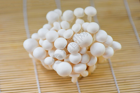 Shimeji蘑菇食用或以木制烹饪食品为本的白蘑菇图片