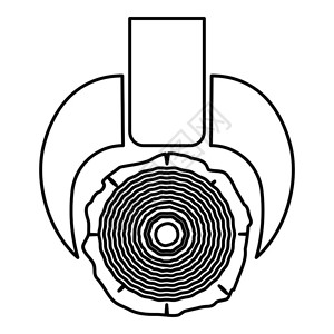 黑色木材夹子工具卡通矢量插图背景图片