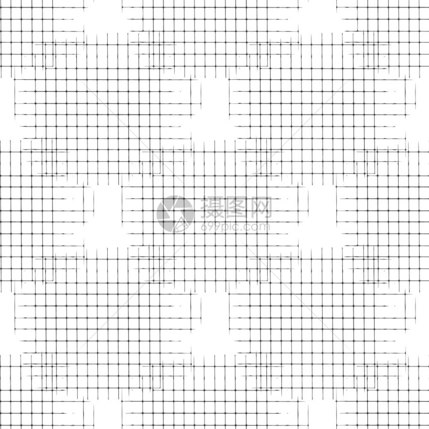 矢量无缝模式使用非常规抽象线网格图形手绘制背景Grunge单色纹理矢量无缝模式使用非常规抽象线网格图形手绘制背景图片