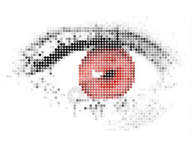 信息特写人文摘要数字红眼由圆圈制作插画