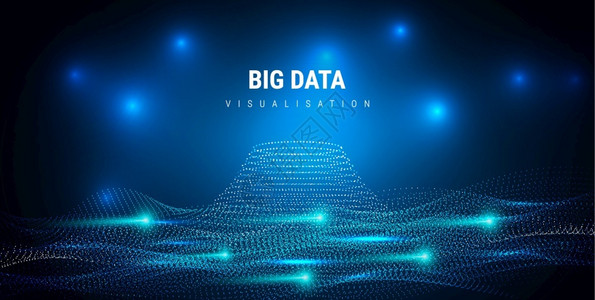 大数据创新宏大数据未来信息图形美学设计视觉信息复杂度数据线图集商业分析图解波点的分形网格声音可视化插画