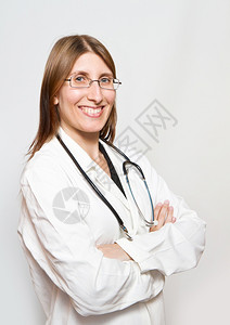 灰色背景的护士图片