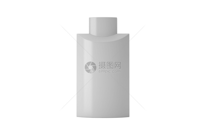 化妆奶油和凝胶罐塑料瓶和玻璃容器用于在白色背景中隔离的化妆皮肤护理3个抽象插图模拟空和清洁的间设计前视图片