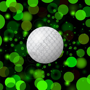 绿色圆矢量在模糊绿背景上的现实高尔夫球图标在模糊绿背景上的现实高尔夫球图标在模糊绿背景上的现实高尔夫球图标背景