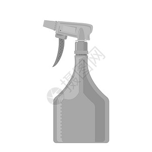 消毒图标手持防污剂图标在白背景上孤立瓶喷雾符号瓶喷雾符号背景