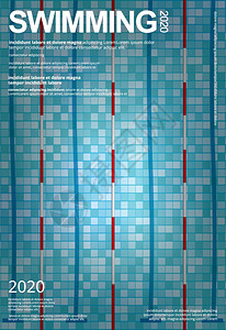 游泳运动海报设计模板背景图片