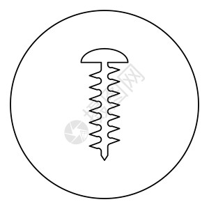 黑色圆圈螺丝钉卡通矢量设计元素图片