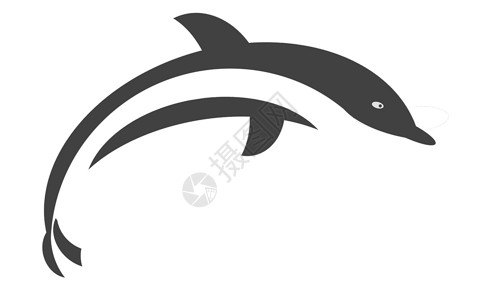 海豚设计素材海豚在浪上跳跃3D翻滚背景