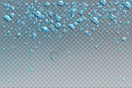 透明蓝色气泡背景图片