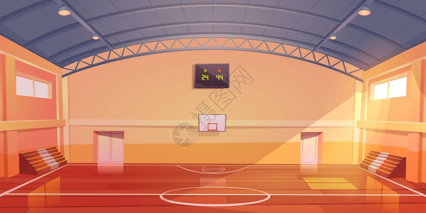 篮球冠军室内体育场概念插图插画