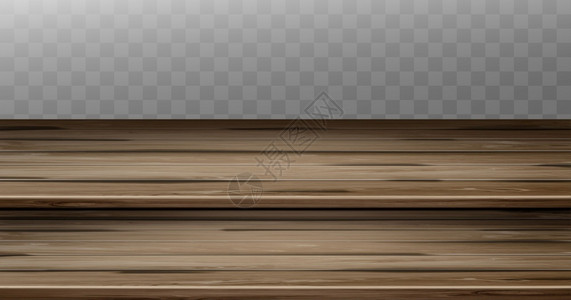 旧木板素材古老的踏板旧垃圾木头棕色反面和老的两层表retro木头餐桌平板纹理空桌在透明的背景中隔开现实的3D矢量模拟旧的桌板木头棕色反面插画