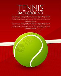 网球海报矢量模板图片