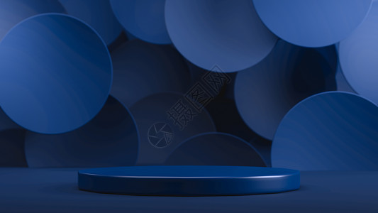 圆盘底座3d蓝色工作室讲台舞或展的3d交接带有漂浮蓝圆的色工作室安装化妆品或物的完美背景简易蓝色或模型蓝色工作室讲台舞或展的3d交接带有背景
