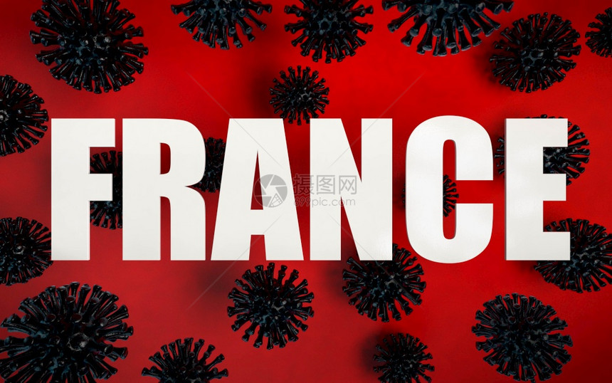 3d提供了科罗纳模型的背景并警告法国新冠和新冠19肾上腺素的法文本从开始新冠板膜菌停止2019nCov的爆发3d提供了科罗纳模型图片