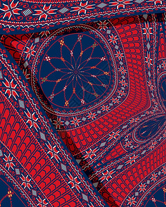 老挝手工艺品伞阿拉伯装饰背景插画