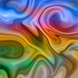 现代多彩液体波艺术设计矢量插图图片