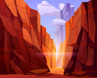 红山峡谷景观背景图片